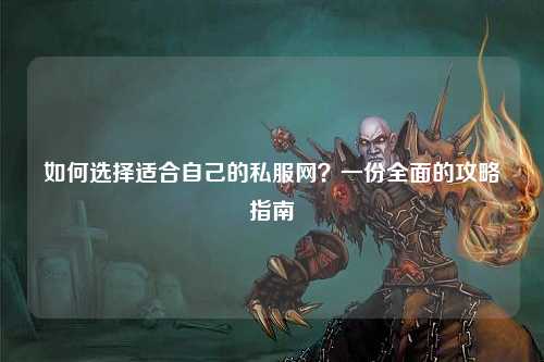 如何選擇適合自己的私服網？一份全面的攻略指南